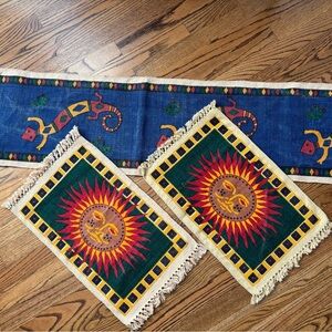 Aztec Mexican Sun Design Table Runner & Placemats